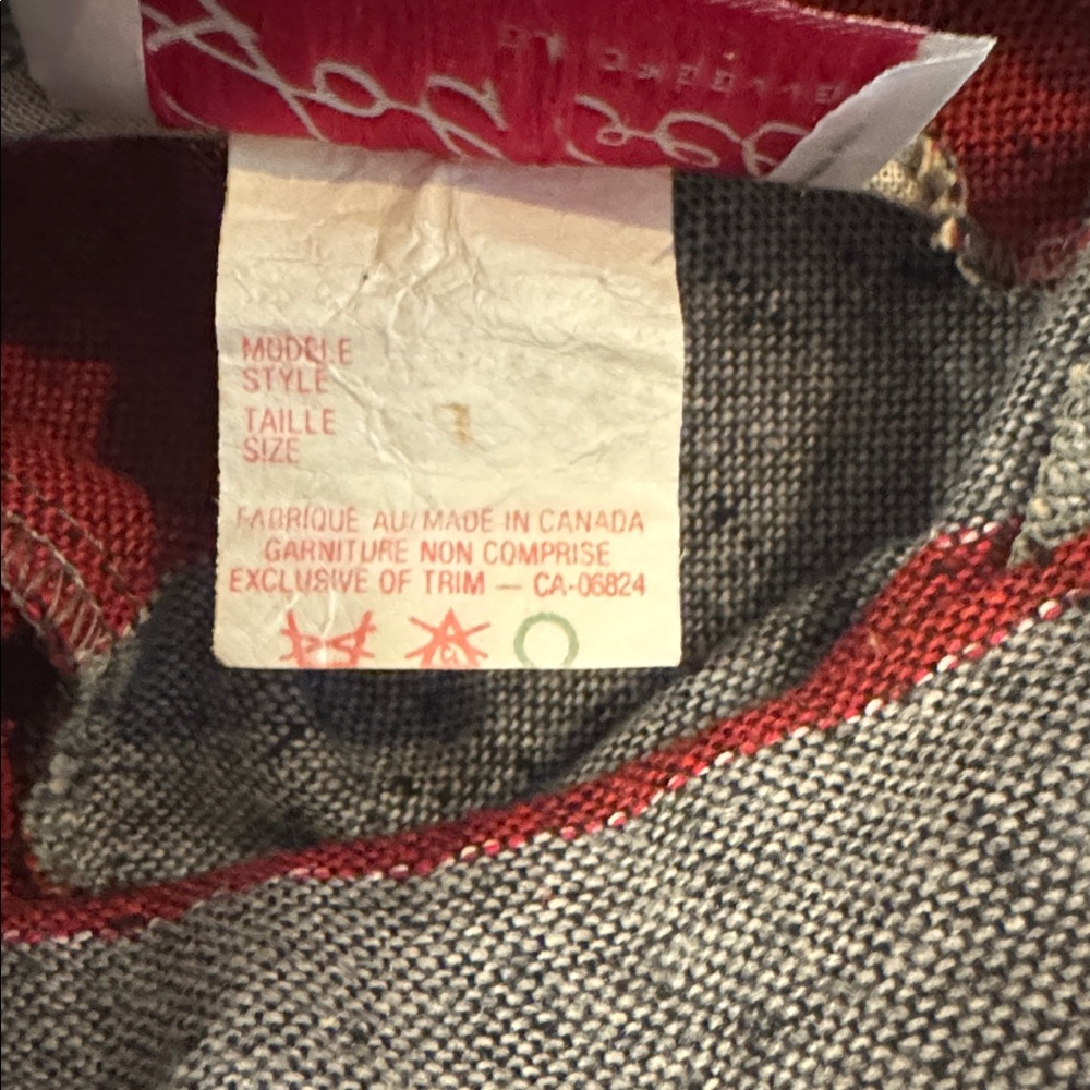 Vintage Jolibel Red and Grey Striped Pleated Dress - Picture 16 of 16